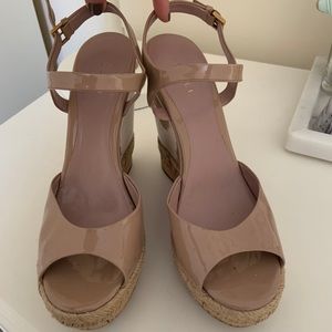 Gucci Hollie Wedge Sandal - nude blush